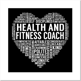 Health and Fitness Coach Heart Posters and Art